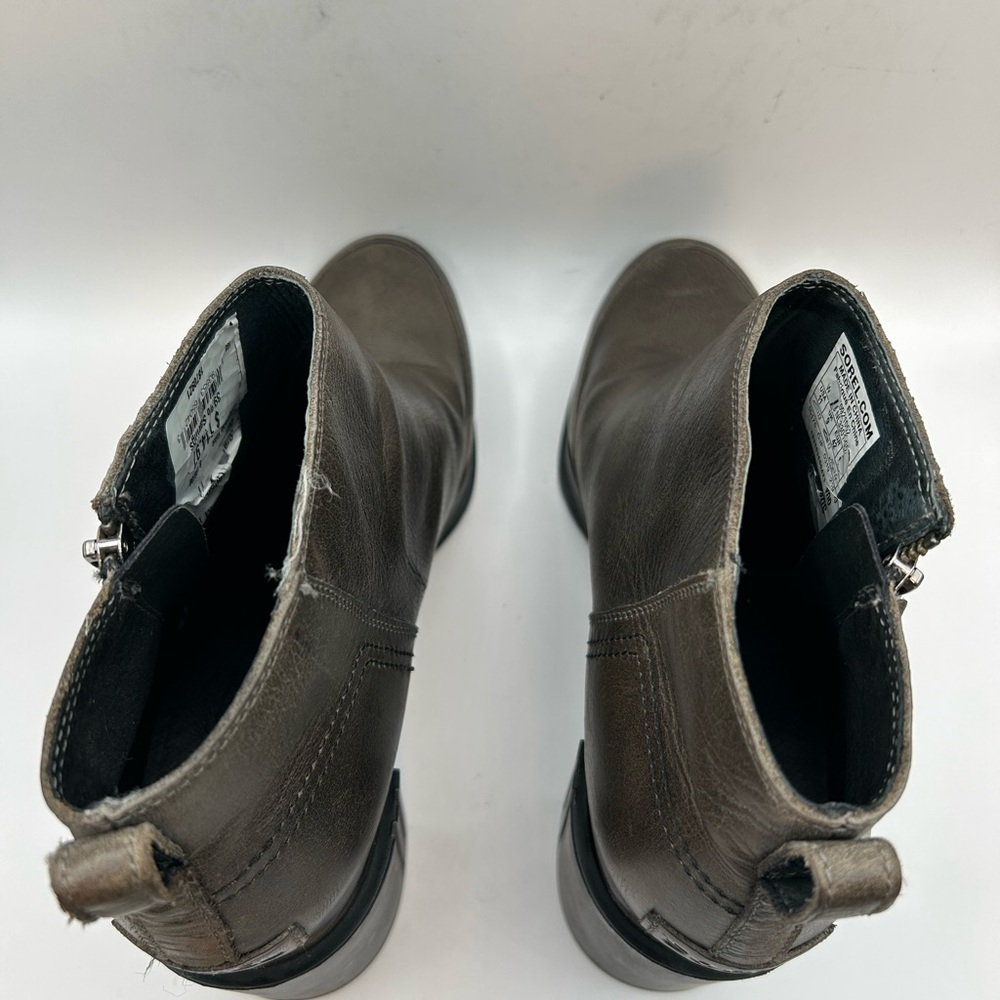 Sorel women's 11 Blake waterproof leather booties quarry platform normcore boho - Picture 9 of 11